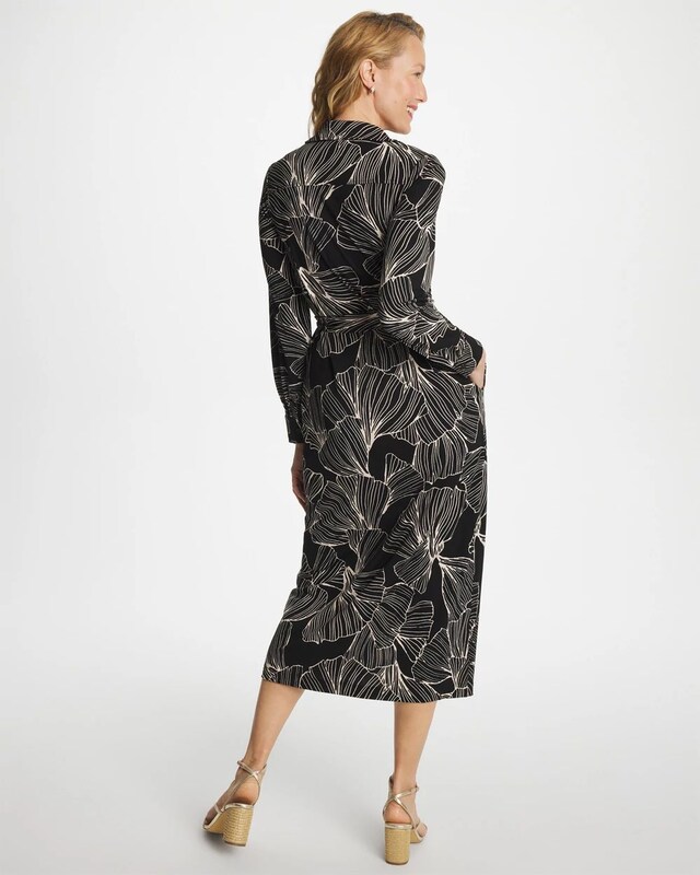 Printed Knit Shirtdress - image 3